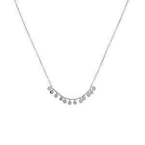 Dainty disk necklace Delicate gold necklace Pendant choker Minimalist